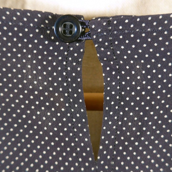 Vintage Yves Saint Laurent Women 2-4 Polka Dot Silk Shell - Picture 7 of 14